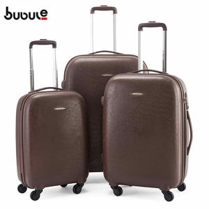 BUBULE PPL04 3PCS PP OEM Designer Spinner Zipper Luggage Sets Fashionable Rolling Trolley Suitcase