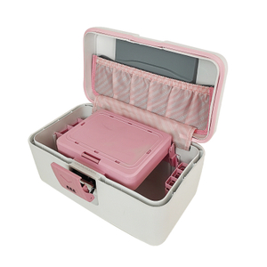 BUBULE BC09 14" PP Lock Cosmetic Box Women Makeup Case Bag for Travel
