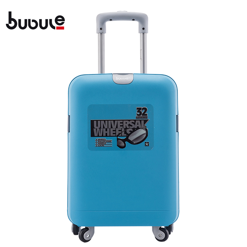 BUBULE 19'' Pp Luggage Trolley Plain Colour Wholesale Unique Design Trolley Luggage 
