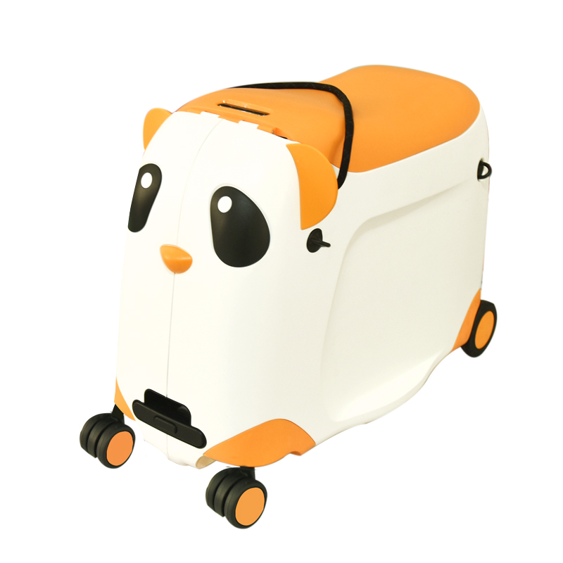 BUBULE Kids Trolley Hard Case Hand Luggage Ride on Travel Luggage Bags Cases 