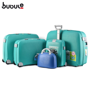 BUBULE 5PCS Cheap PP Travel Trolley Luggage Sets Spinner Wheeled Suitcases
