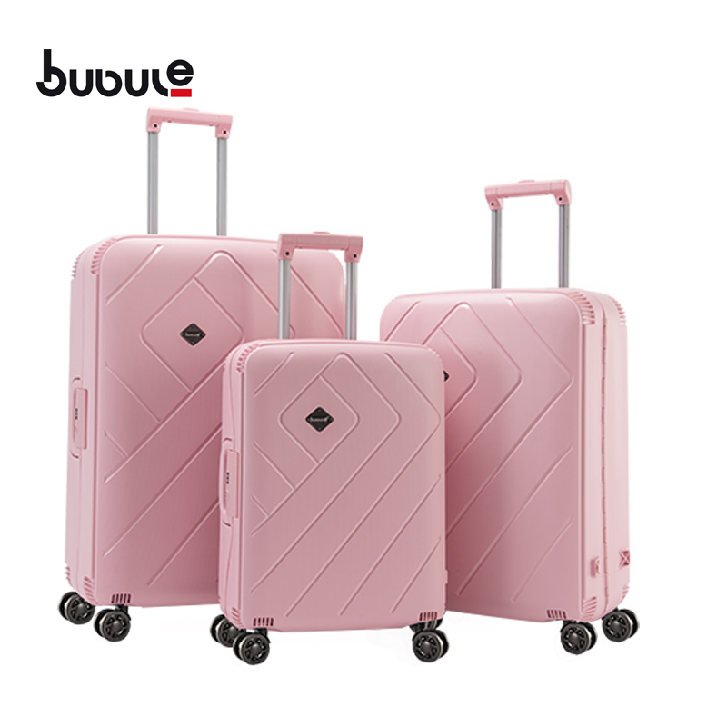BUBULE 24'' PP Wheeled Trolley Luggage Customized Suitcase Bag Travel