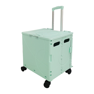 BUBULE PP Plastic Folding/foldable Shopping Trolley Luggage Cart with Wheels
