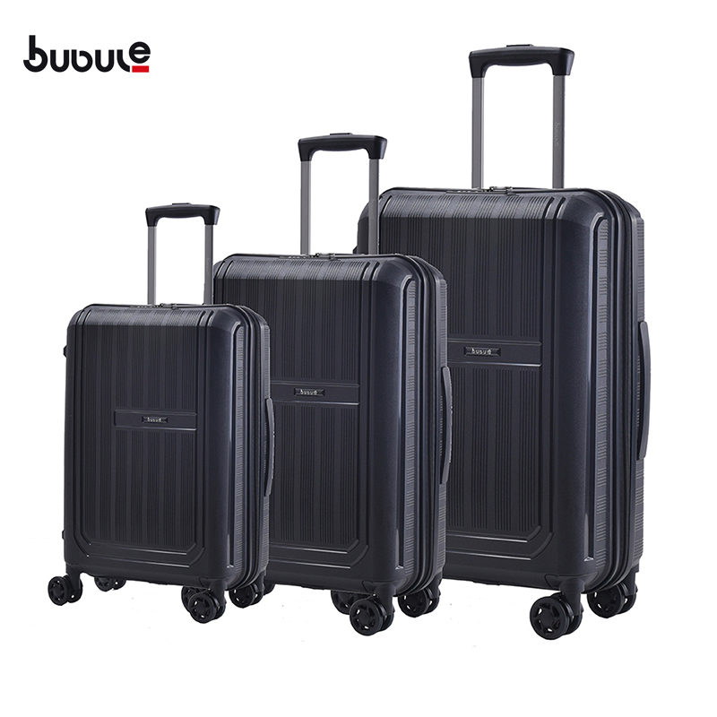 BUBULE 20'' 24'' 28'' New Style PP 3PCS Travel Luggage Sets OEM Zipper Trolley Suitcase Bag